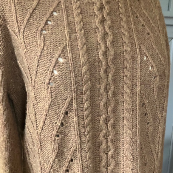 J.Crew Camel Cable Knit Sweater – Size Large - Picture 3 of 10